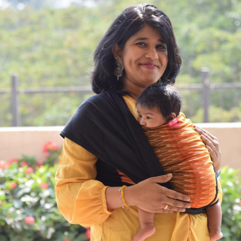 Image of Ikat Indradhanush Black Hybrid Wrap