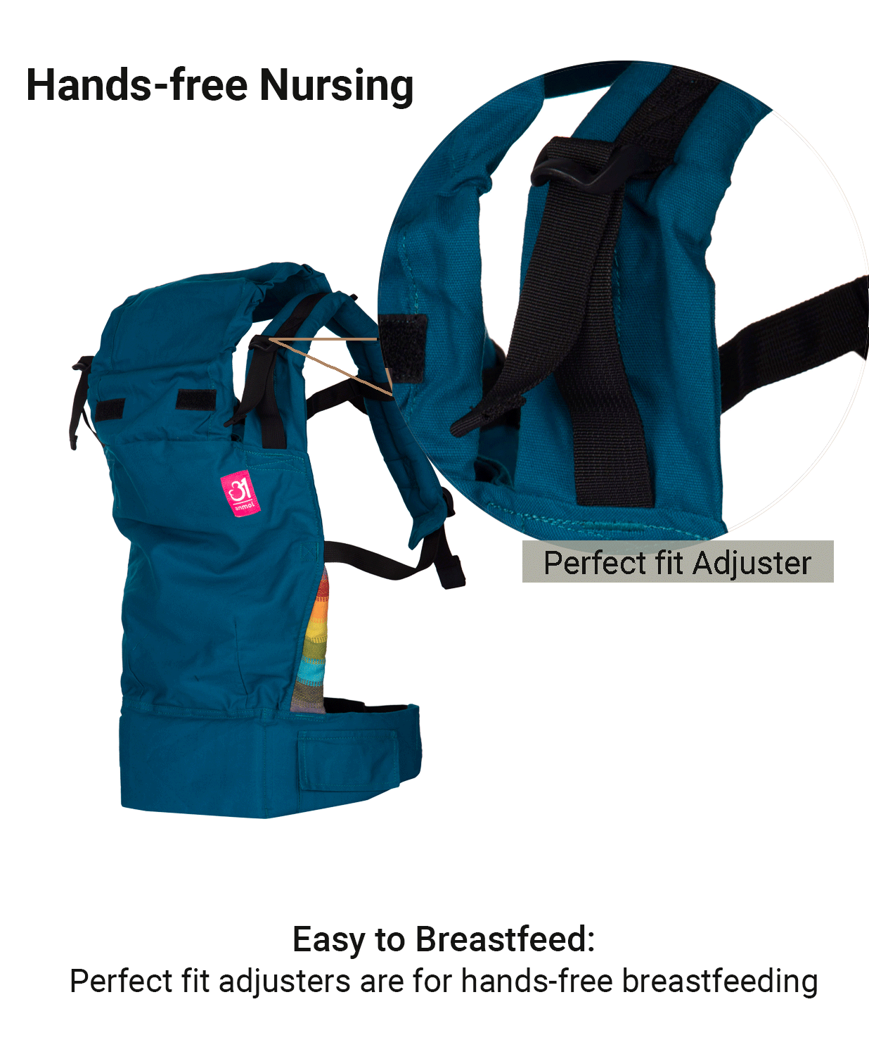 Anmol Basic Pastel Peach SSC - Anmol Baby Carriers
