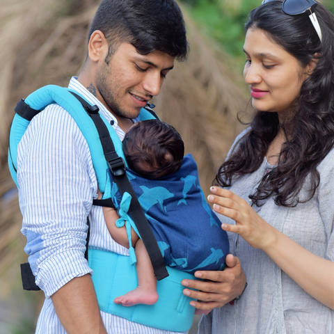 Image of Dolphin Turquoise Blue Flexy - Anmol Baby Carriers