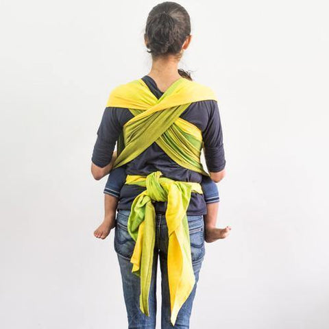 Image of Radha Gold Weft Handwoven Baby Wrap - Anmol Baby Carriers