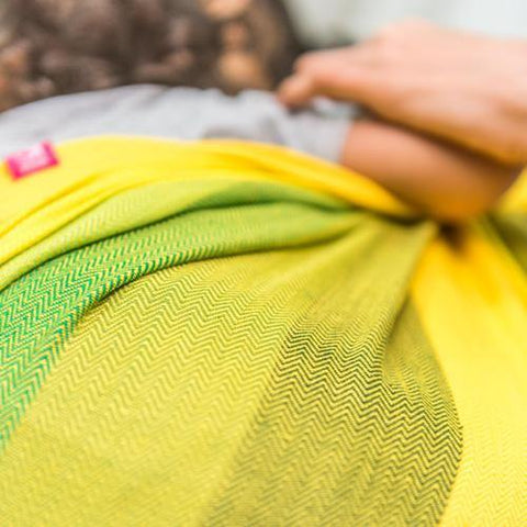 Image of Radha Gold Weft Handwoven Baby Wrap - Anmol Baby Carriers