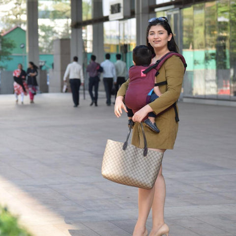 Image of Anmol Easy Burgundy - Anmol Baby Carriers