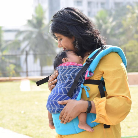 Image of Sanskriti Turquoise Blue Flexy - Anmol Baby Carriers