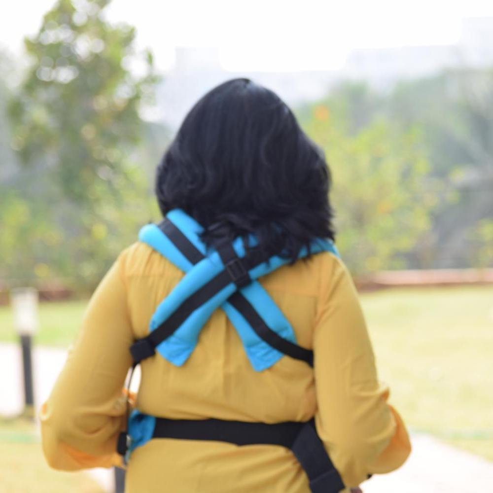Sanskriti Turquoise Blue Flexy+Lumbar Support+Droolers - Anmol Baby Carriers