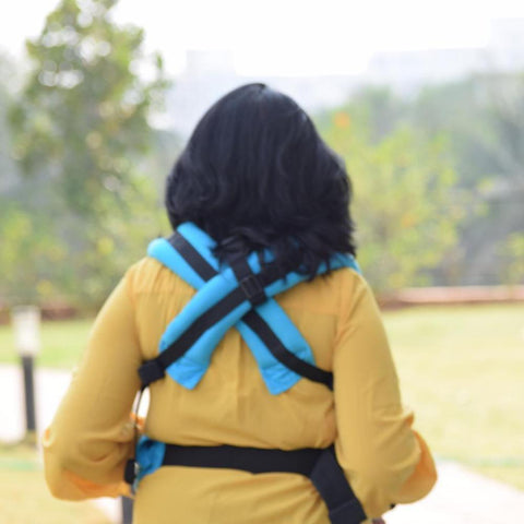Image of Sanskriti Turquoise Blue Flexy+Lumbar Support+Droolers - Anmol Baby Carriers