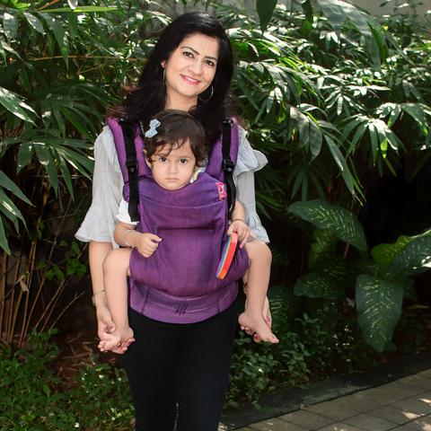Image of Purple Flexy+Lumbar Support+Droolers - Anmol Baby Carriers