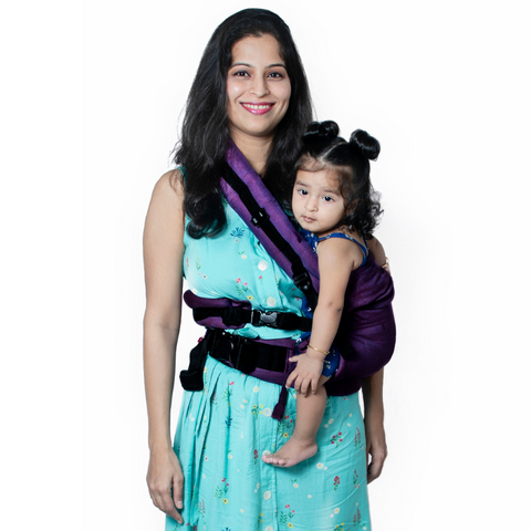 Image of Purple Flexy+Lumbar Support+Droolers - Anmol Baby Carriers