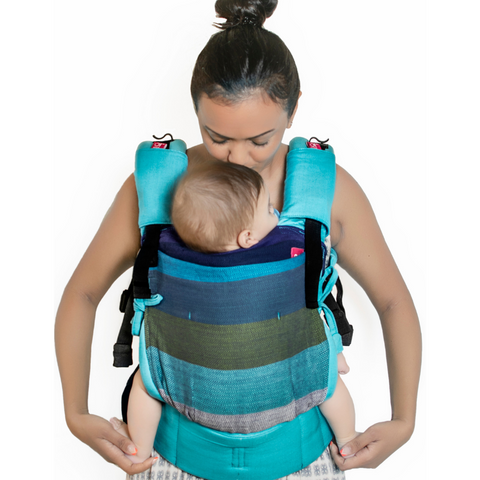 Image of Reyansh Turquoise Flexy+Lumbar Support+Droolers - Anmol Baby Carriers