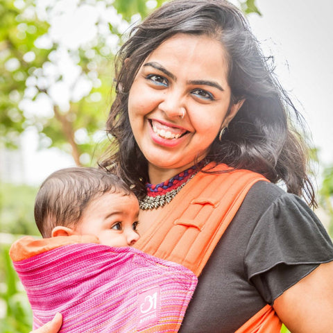 Image of Rickshaw Videh Orange Meh Dai Reversible - Anmol Baby Carriers