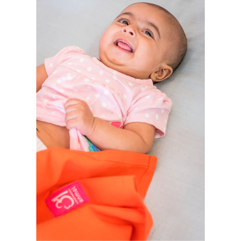 Image of Orange Blanket (Plain weave) - Anmol Baby Carriers