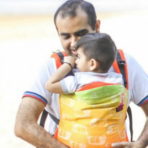 Image of Rickshaw Warm Orange Semi WCSSC - Anmol Baby Carriers