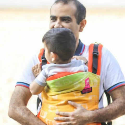 Image of Rickshaw Warm Orange Semi WCSSC - Anmol Baby Carriers