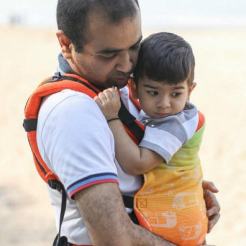 Image of Rickshaw Warm Orange Semi WCSSC - Anmol Baby Carriers