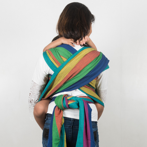 Image of Saharsh Grey Weft Handwoven Baby Wrap