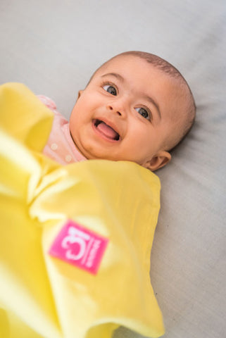 Image of Peach Solid Handwoven Blanket - Anmol Baby Carriers