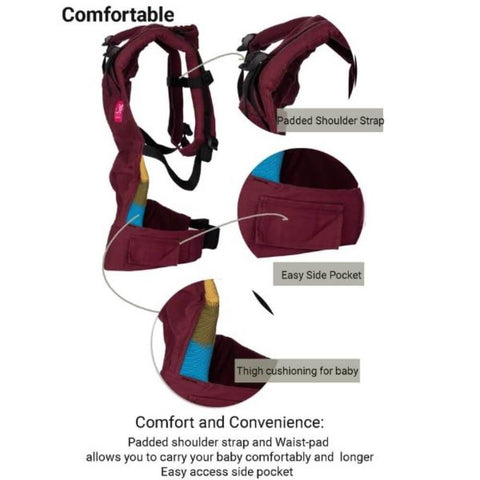 Image of Anmol Easy Burgundy - Anmol Baby Carriers