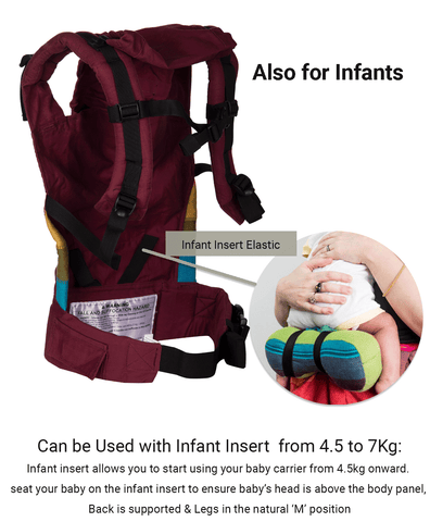 Image of Anmol Easy Burgundy - Anmol Baby Carriers