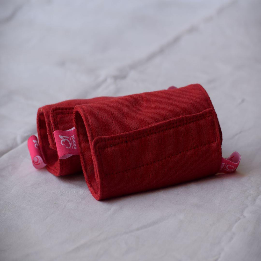 Shiv Red Flexy+Lumbar Support+Droolers - Anmol Baby Carriers