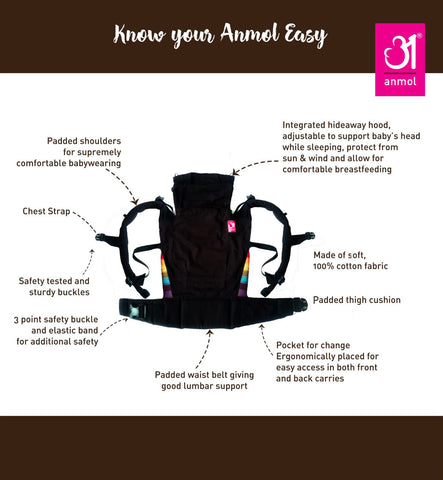 Image of Anmol Easy Navy Blue - Anmol Baby Carriers