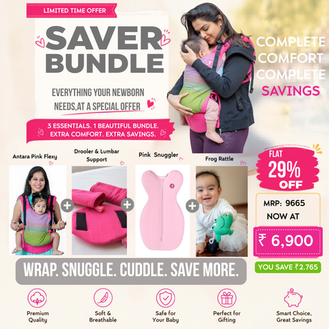 Image of Antara Pink Flexy + Pink Lumber Support & Droolers + Light Pink Snuggler + Frog Rattle