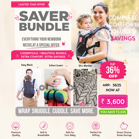 Image of Anmol Easy Black + Infant Insert + Shiv Blanket