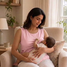 Breastfeeding T-shirt Sleeveless and Round Neck