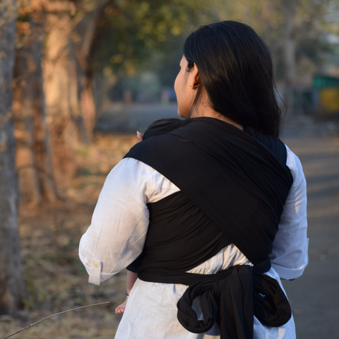 Image of Double Ikat Square Black and White Hybrid Wrap