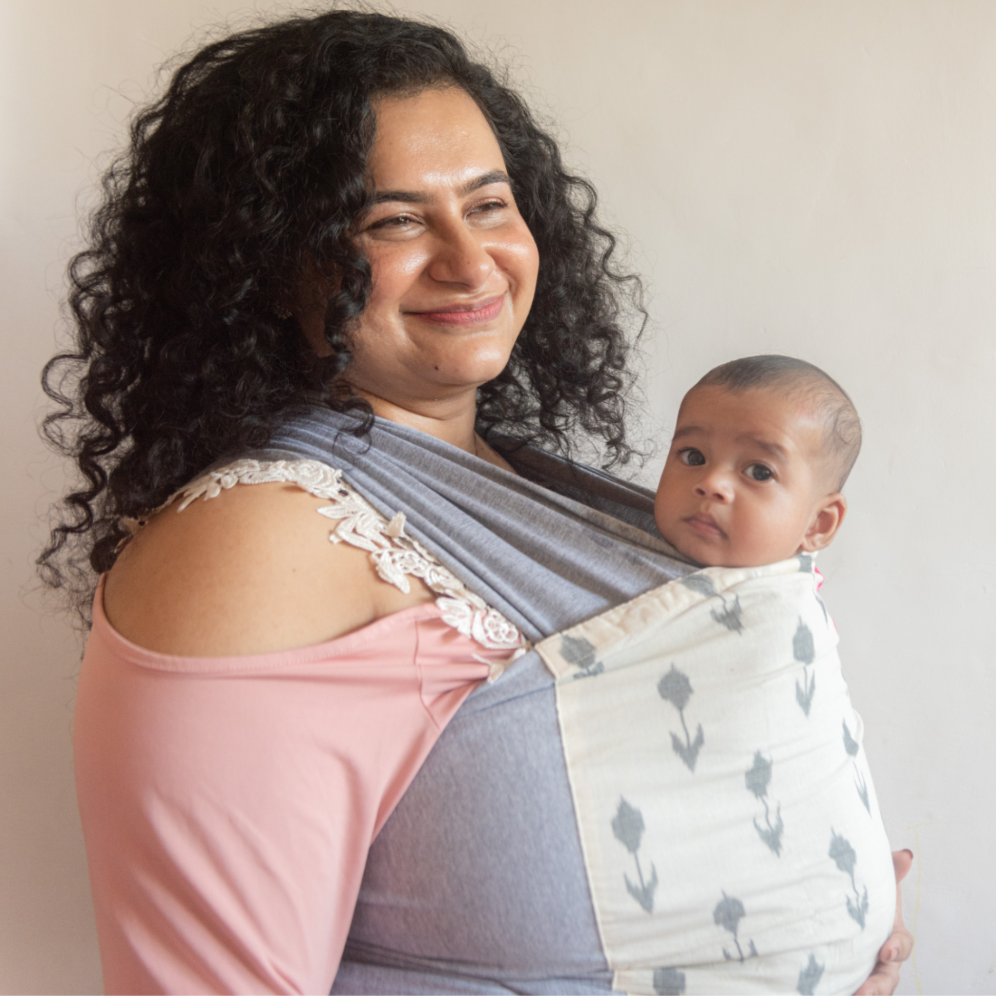 Ikat Tulip Grey Hybrid Wrap