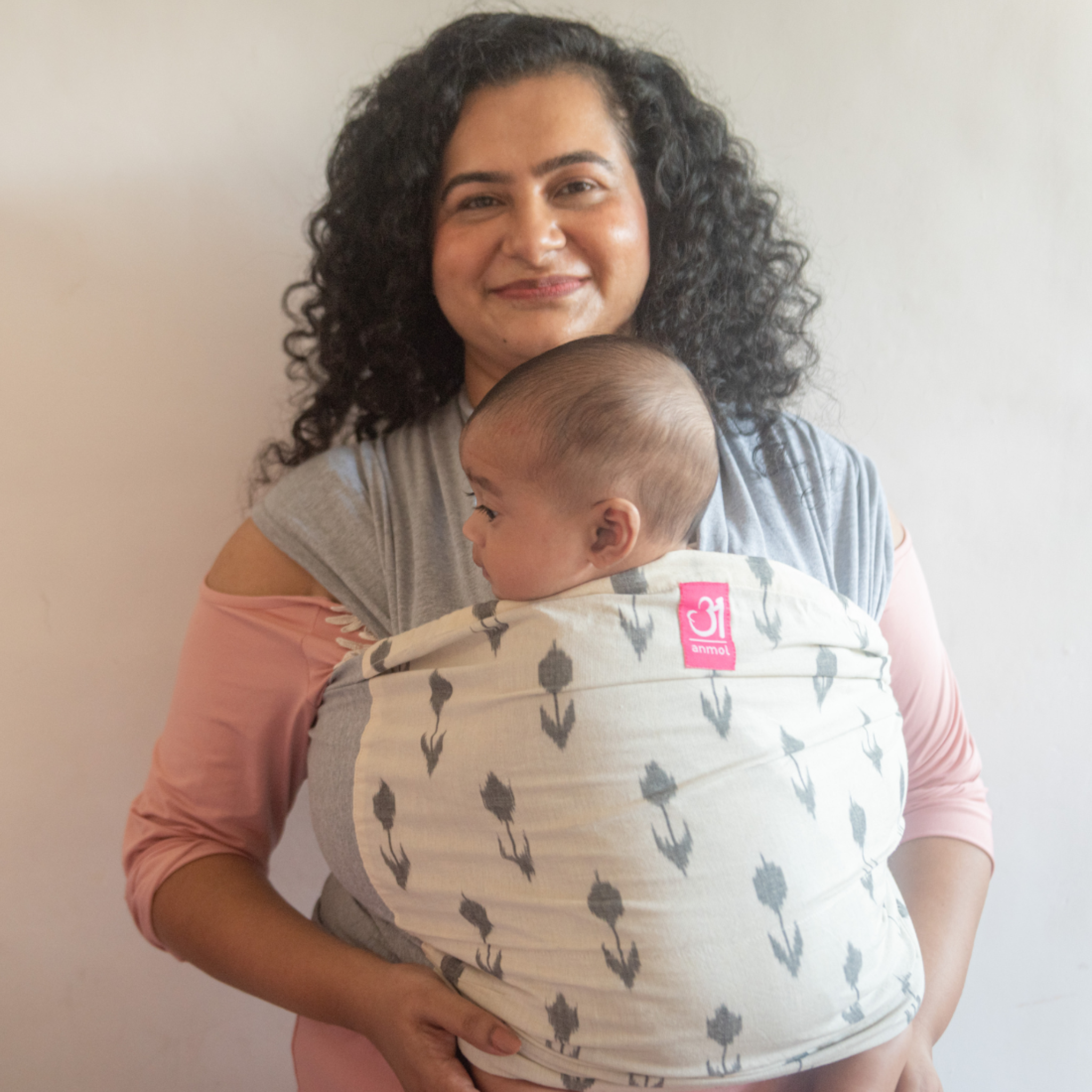 Ikat Tulip Grey Hybrid Wrap