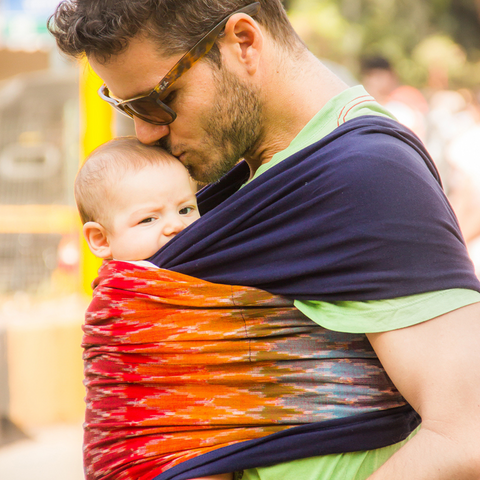 Image of Ikat Indradhanush Black Hybrid Wrap