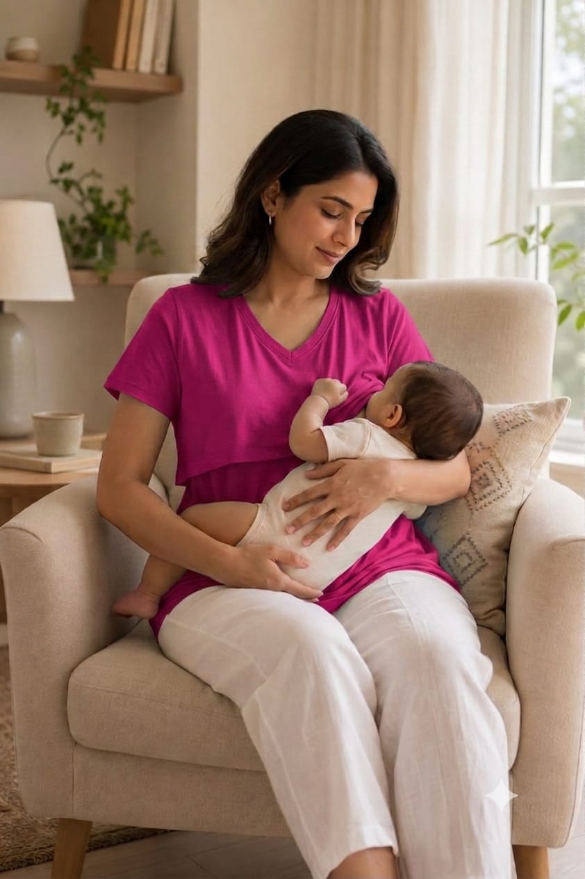 Anmol Pink(V Neck) - XXL