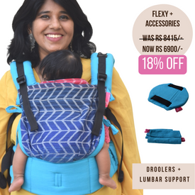 Sanskriti Turquoise Blue Flexy+Lumbar Support+Droolers