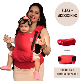 Deep Red Flexy+Lumbar Support+Droolers
