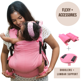 LIGHT PINK FLEXY + LUMBAR SUPPORT + DROOLER