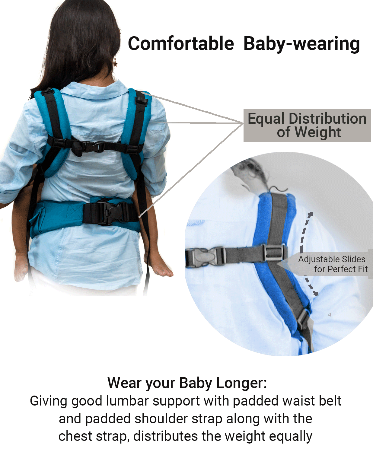 Anmol Basic Pastel Peach SSC - Anmol Baby Carriers