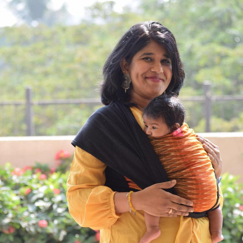 Image of Ikat Indradhanush Black - Anmol Baby Carriers