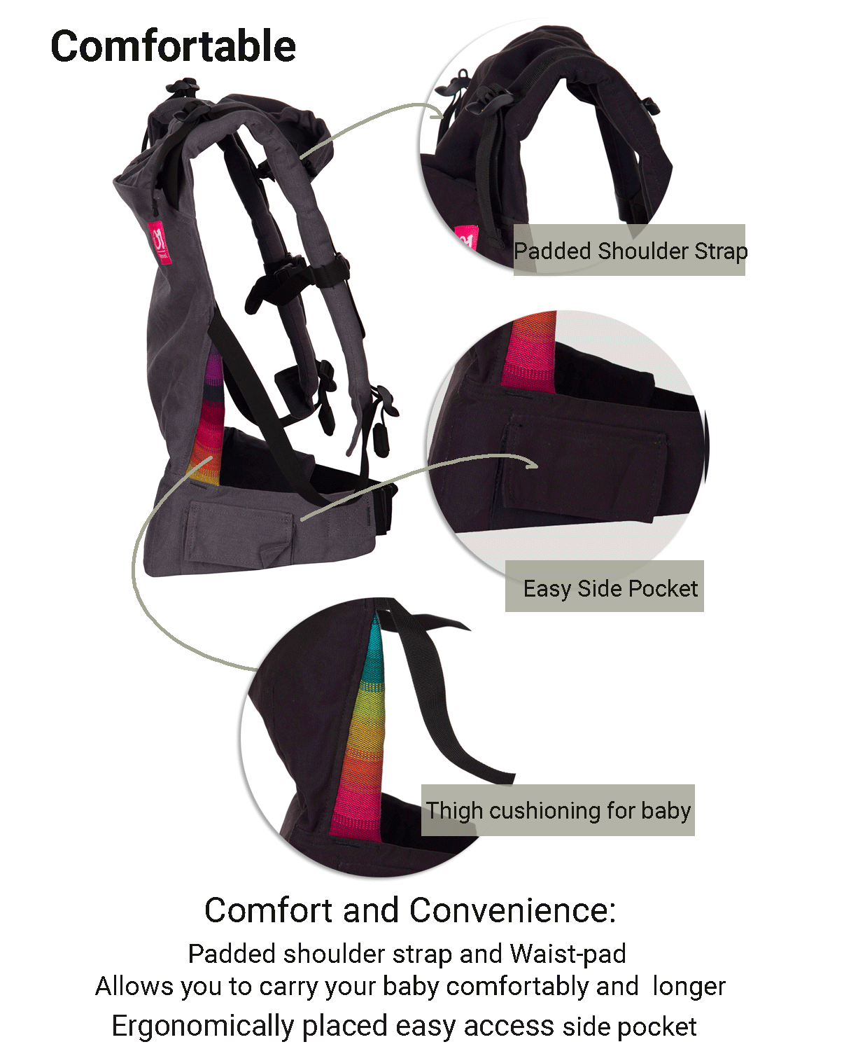 Anmol Easy Grey - Anmol Baby Carriers