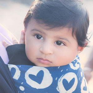Indigo Hearts Circle Hybrid Wrap - Anmol Baby Carriers