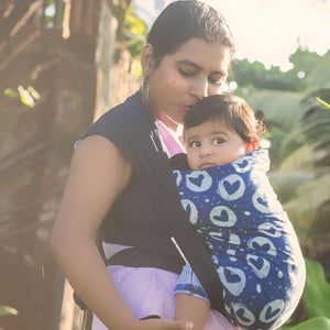 Indigo Hearts Circle Hybrid Wrap - Anmol Baby Carriers