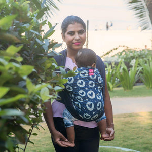 Indigo Hearts Circle Hybrid Wrap - Anmol Baby Carriers