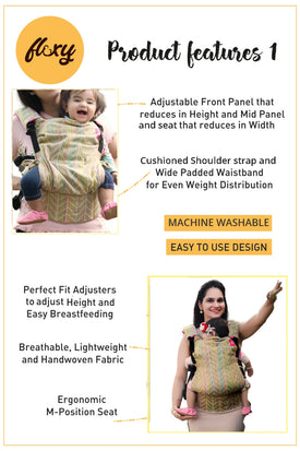 Aquarelle Shiv Red Flexy - Anmol Baby Carriers