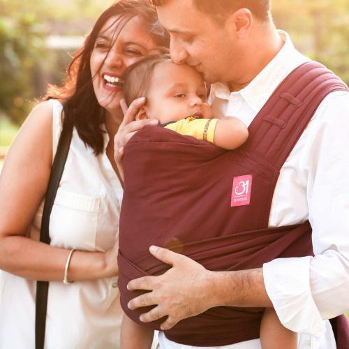 Burgundy Meh Dai Basic - Anmol Baby Carriers