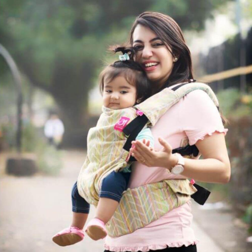 Aquarelle Flexy  + Lumbar Support + Droolers - Anmol Baby Carriers