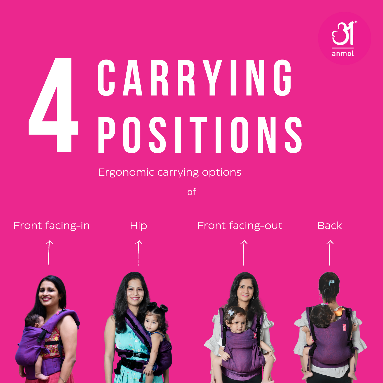 Light Pink Flexy - Anmol Baby Carriers