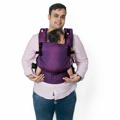 Purple Flexy+Lumbar Support+Droolers - Anmol Baby Carriers