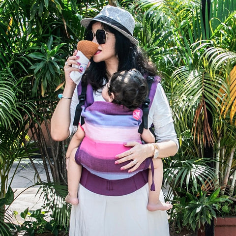 Image of Rewa Purple Flexy+Lumbar Support+Droolers - Anmol Baby Carriers