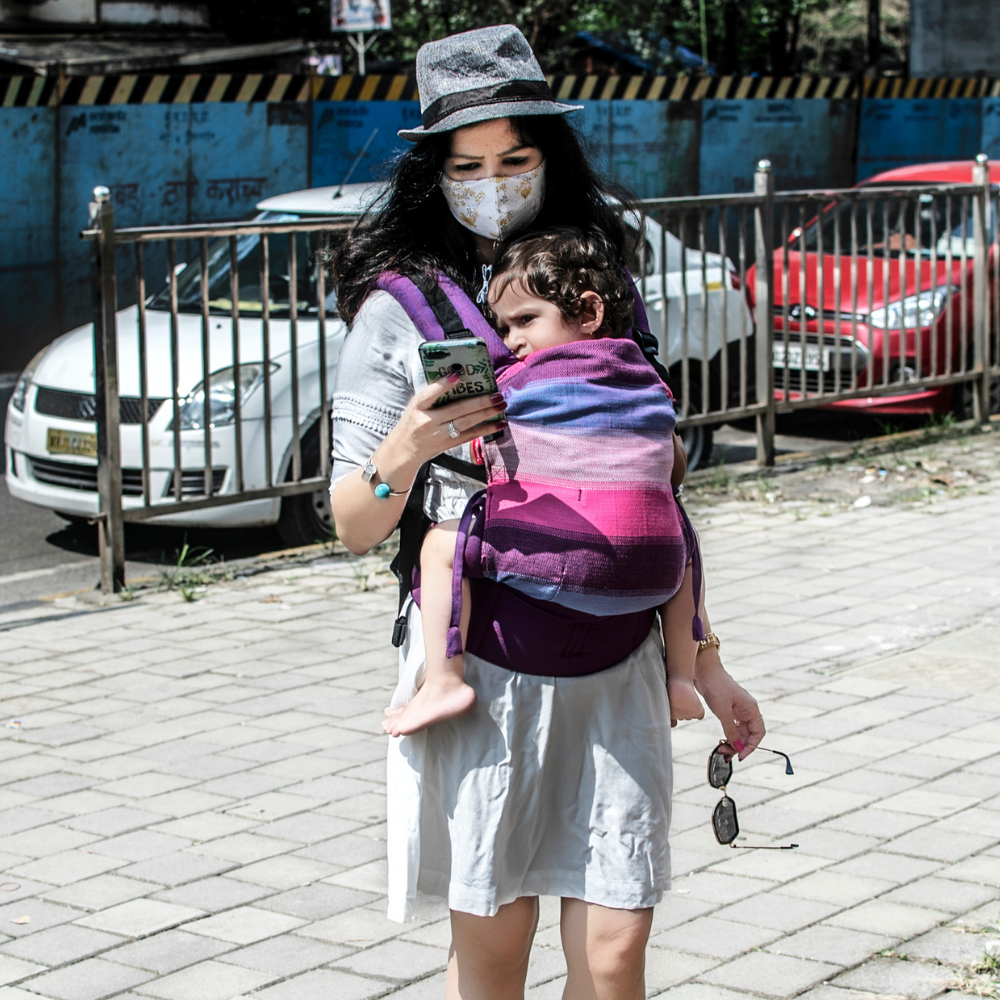 Rewa Purple Flexy+Lumbar Support+Droolers - Anmol Baby Carriers