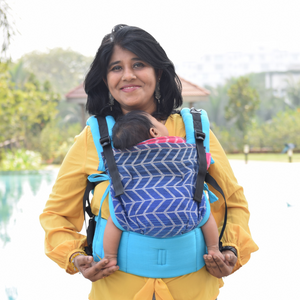 Sanskriti Turquoise Blue Flexy+Lumbar Support+Droolers - Anmol Baby Carriers