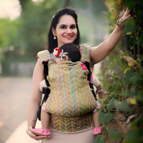 Image of Aquarelle Cycle Flexy+Lumbar Support+Droolers - Anmol Baby Carriers