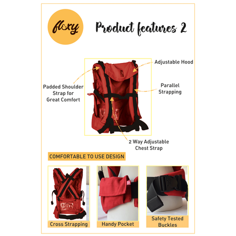 Image of Aquarelle Cycle Flexy+Lumbar Support+Droolers - Anmol Baby Carriers